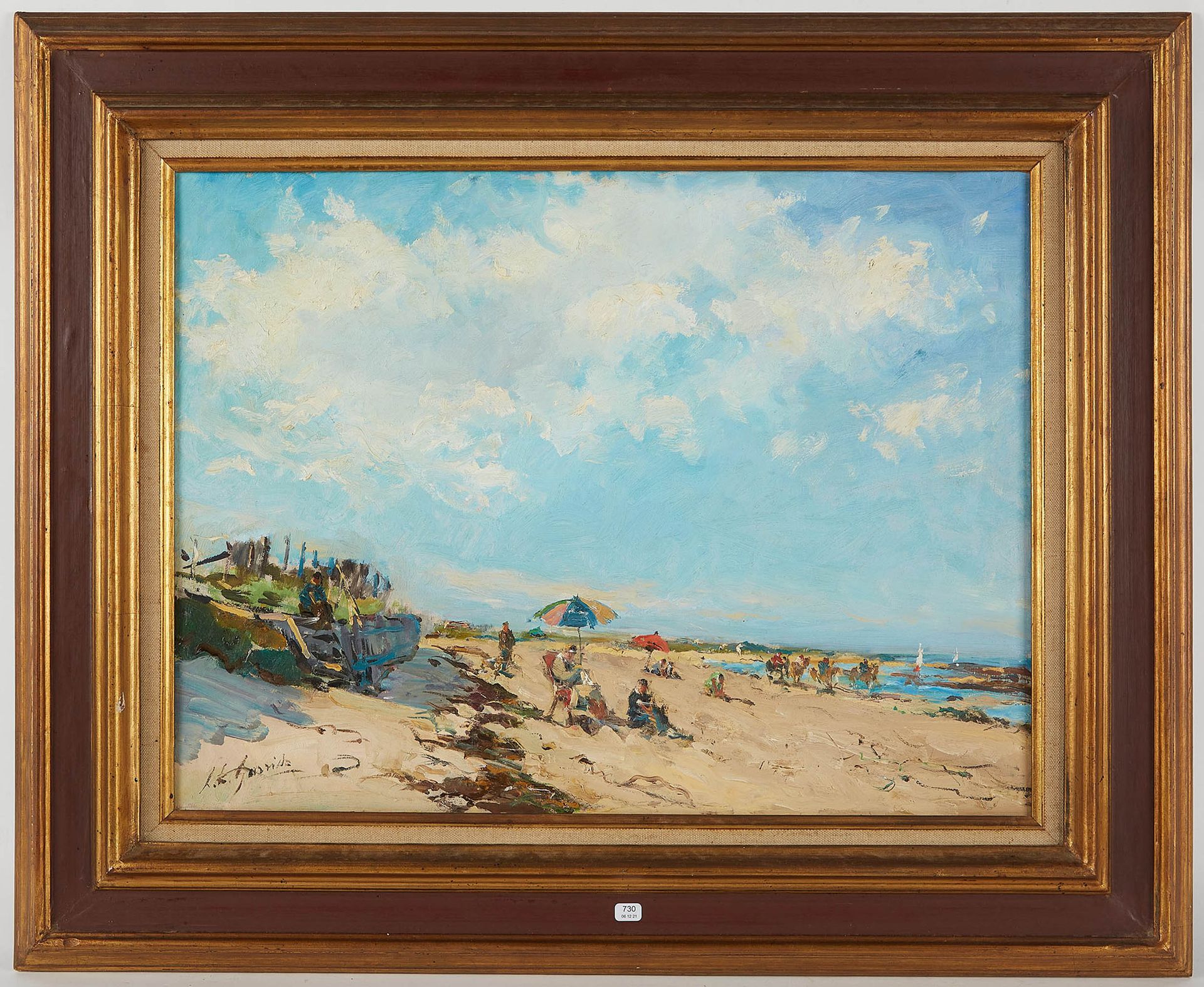 Null 加里多-路易斯-爱德华（1893/1982）。"Jonville"。左下角署名 "Isorel "的油彩，47 x 61。