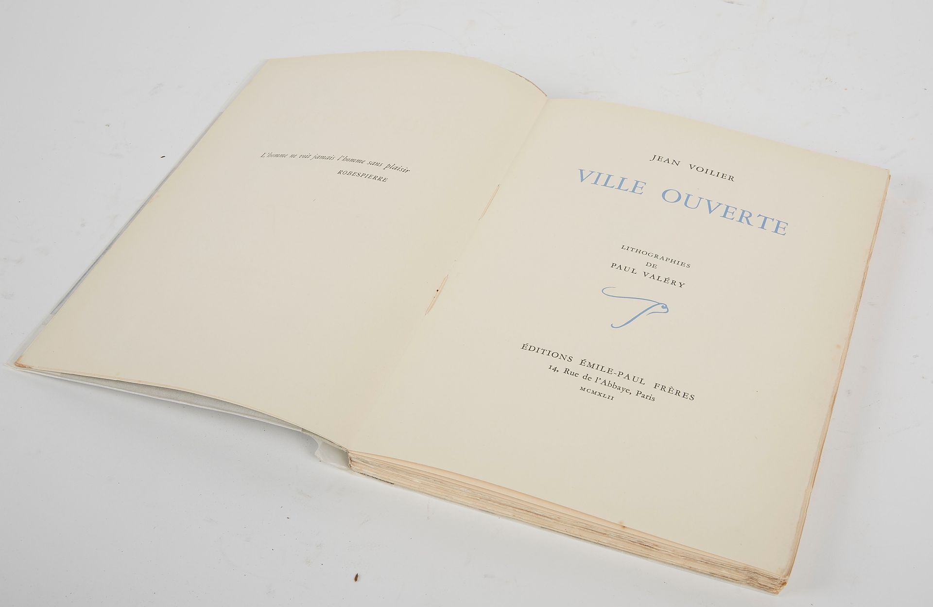 Null VOILIER Jean (1903-1996), VALERY (Paul) ill. Ville Ouverte, lithographs by &hellip;