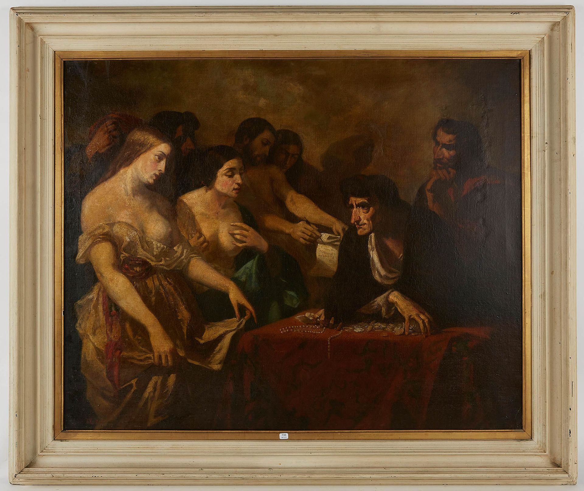 Null Escuela del siglo XIX. "La llamada del oro". Óleo sobre lienzo. 81 x 100. (&hellip;
