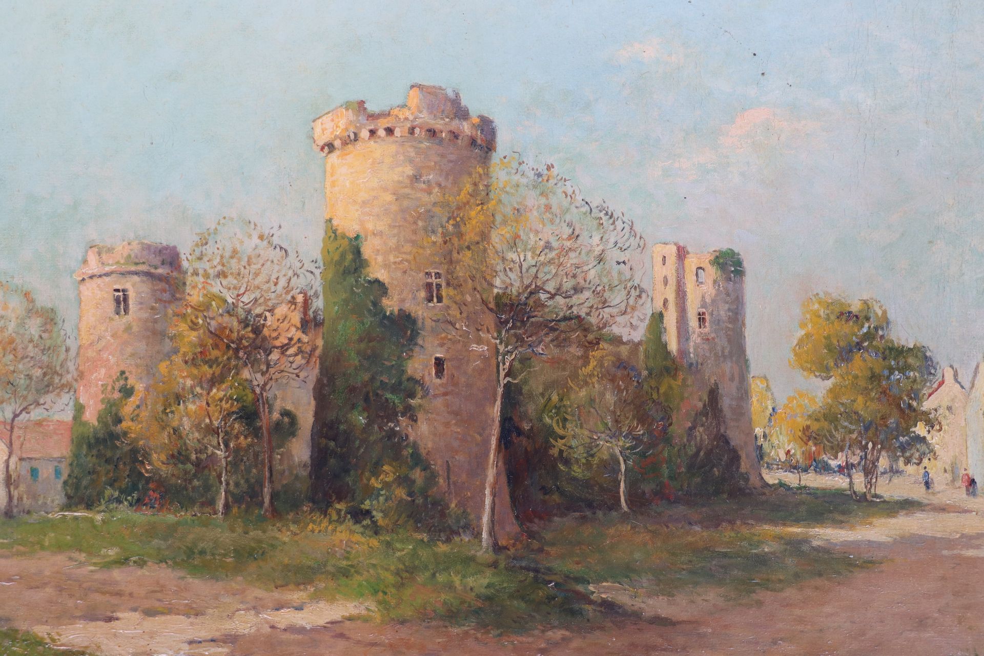 DELAHOGUE Eugène (1867/1934). Das Schloss. Öl auf Lein…