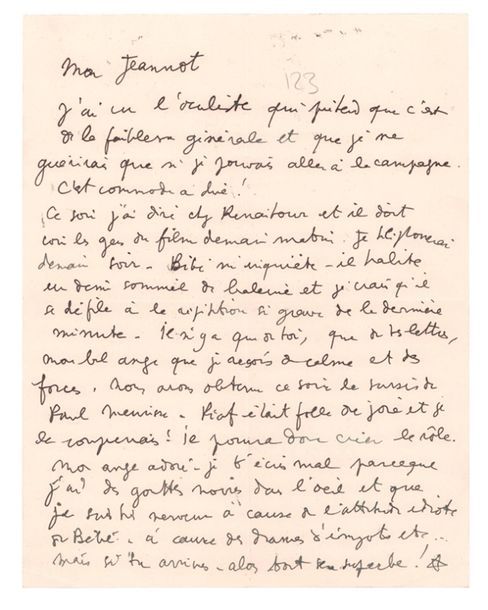 COCTEAU Jean (1889-1963) 
Lettre autographe signée adressée à Jean Marais.
S.L.N&hellip;