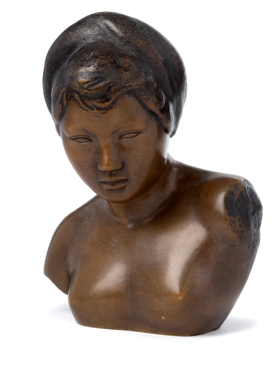 ECOLE VIETNAMIENNE du XXe siècle 
Busto femenino
Bronce

18,5 x 16 x 15 cm - 7 1&hellip;