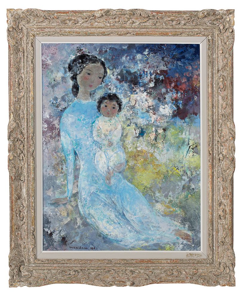 VU CAO DAM (1908-2000) 
Maternité, 1962

Huile sur toile, signée et datée en bas&hellip;