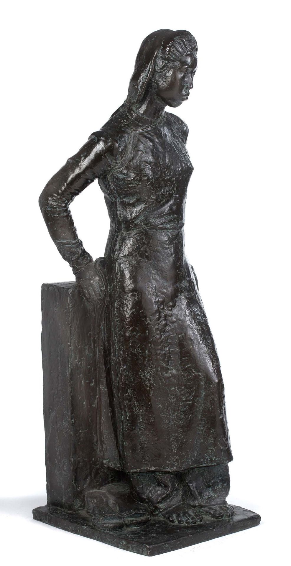 ÉVARISTE JONCHÈRE (1892-1956) 
Congaïe couture, 1940

Bronze mit grüner Patina, &hellip;
