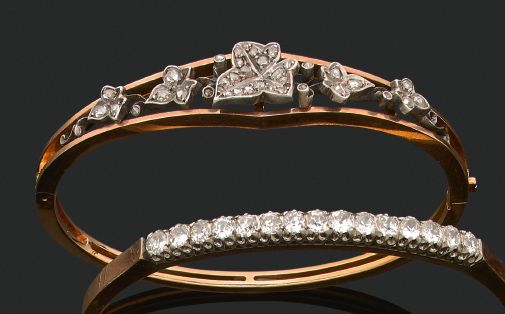 Null BRACELET ATTRIBUÉ À CH. FONTANA & CIE Diamants taille rose, argent (<800) e&hellip;
