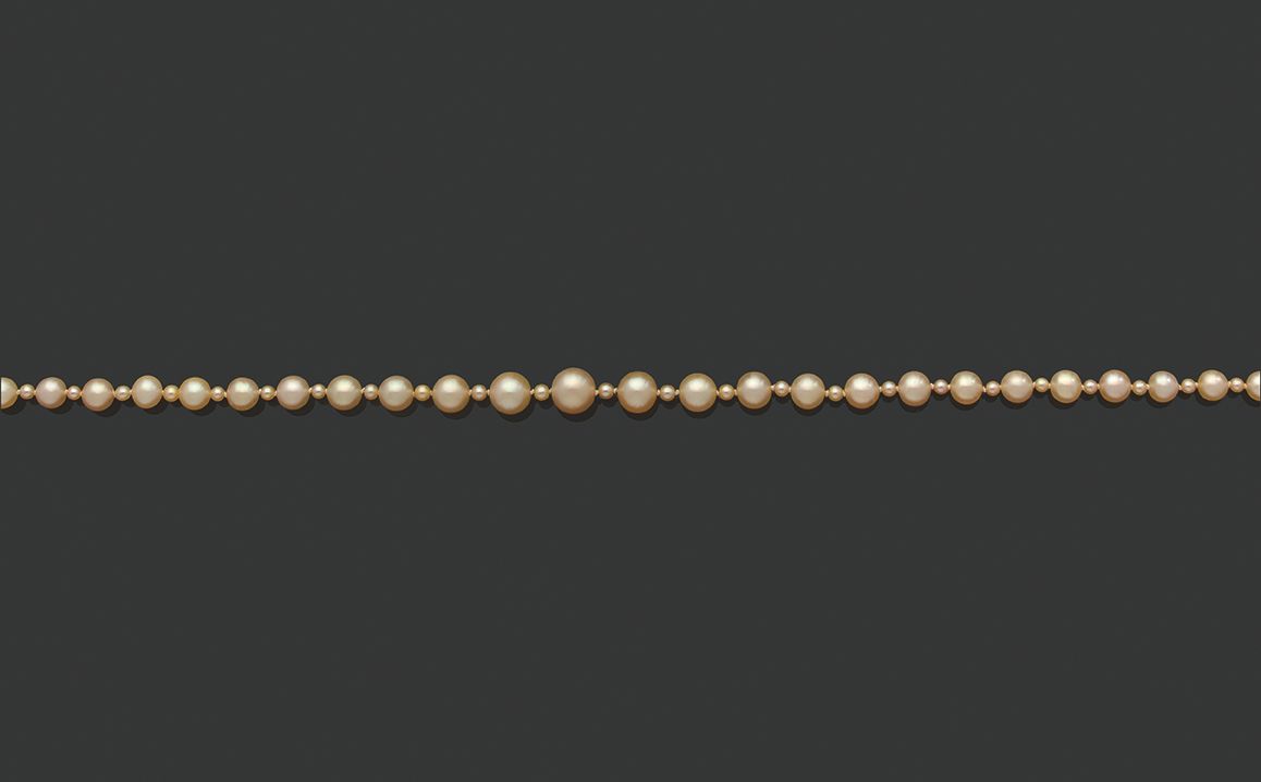 Null «PERLES FINES»
Collier de 77 perles supposées fines, non testées en chute e&hellip;