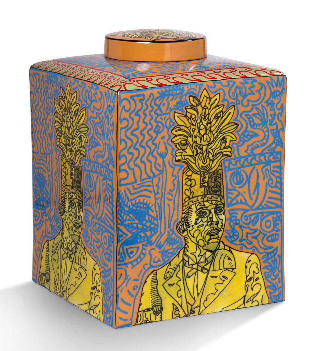 ROBERT COMBAS (né en 1957) 
Mamour zap, 2006

Enameled ceramic jar, marked with &hellip;