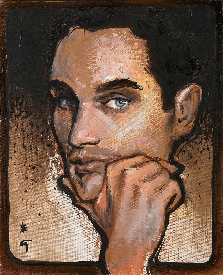 RENÉ GRUAU (1909-2004) 
Portrait de jeune homme

Oil on canvas, signed lower lef&hellip;