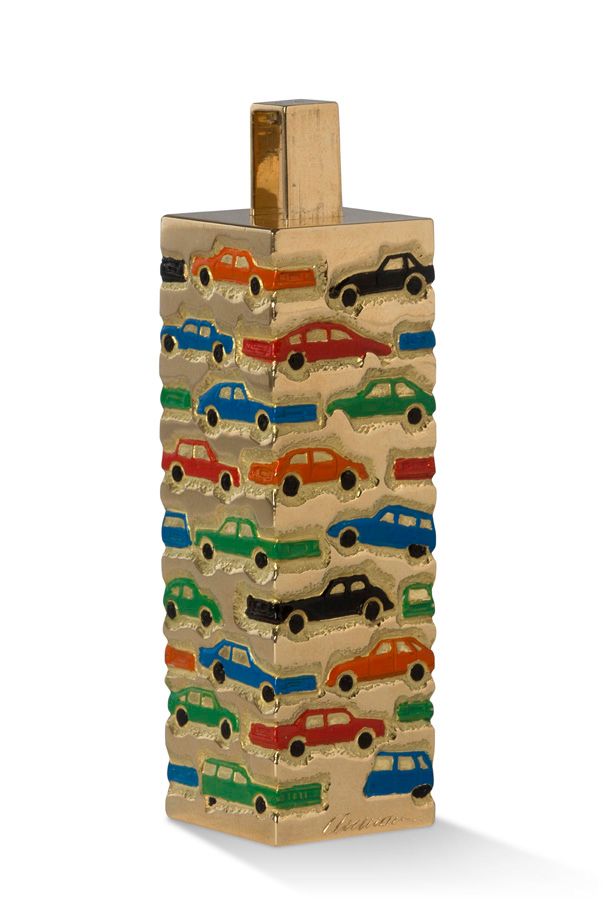 FERNANDEZ ARMAN (1928-2005) 
Long term parking 

Colored enamel and yellow Gold &hellip;