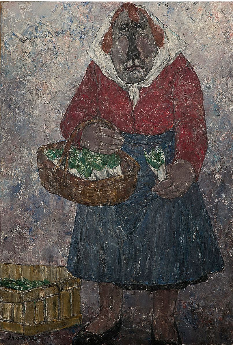 AKIRA TANAKA (1918-1982) 
Il mercante di mughetti, 1964 circa - 1965 

Olio su t&hellip;