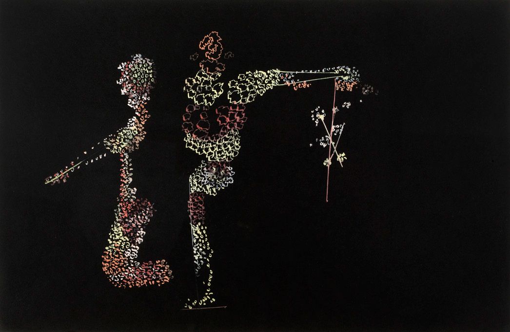 FREDERICK SOMMER (1905-1999) 
无题》，1950年

黑纸上的彩色胶水画，背面有签名和日期 

黑纸上的彩色胶水画，背面有签名和日期&hellip;