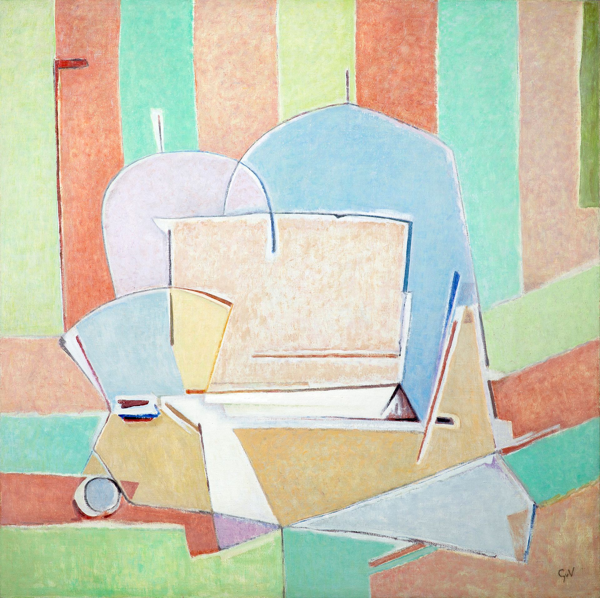 GEER VAN VELDE (1898-1977) 
Composition, c. 1961 

Huile sur toile, signée des i&hellip;