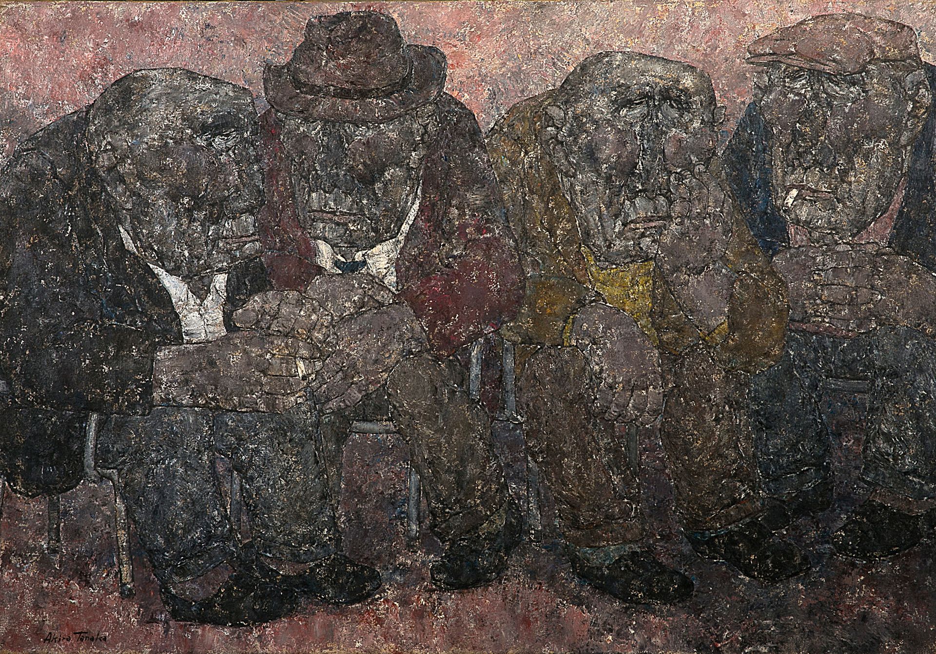 AKIRA TANAKA (1918-1982) 
Après-midi, 1969 

Huile sur toile, signée en bas à ga&hellip;