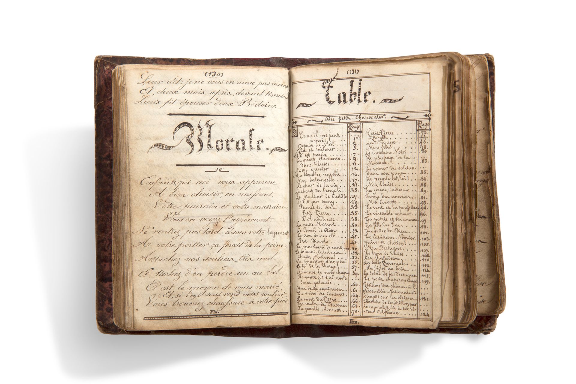 Null Manuscrito de canciones, álbum lírico, [mediados del siglo XIX]; un volumen&hellip;