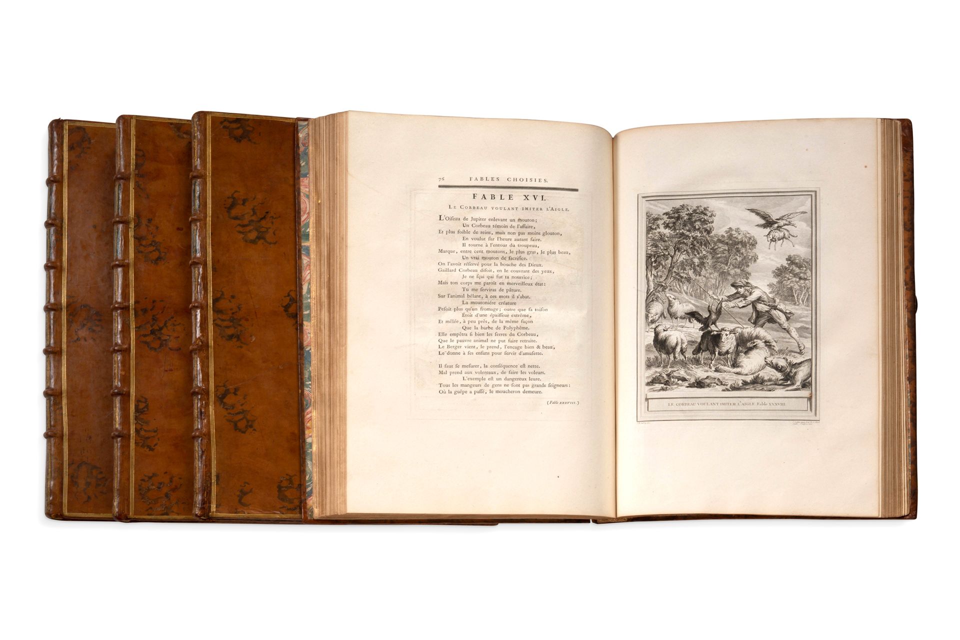 LA FONTAINE Jean de (1621-1695) - OUDRY Jean-Baptiste (1686-1755) 寓言选集，诗集
巴黎，Des&hellip;