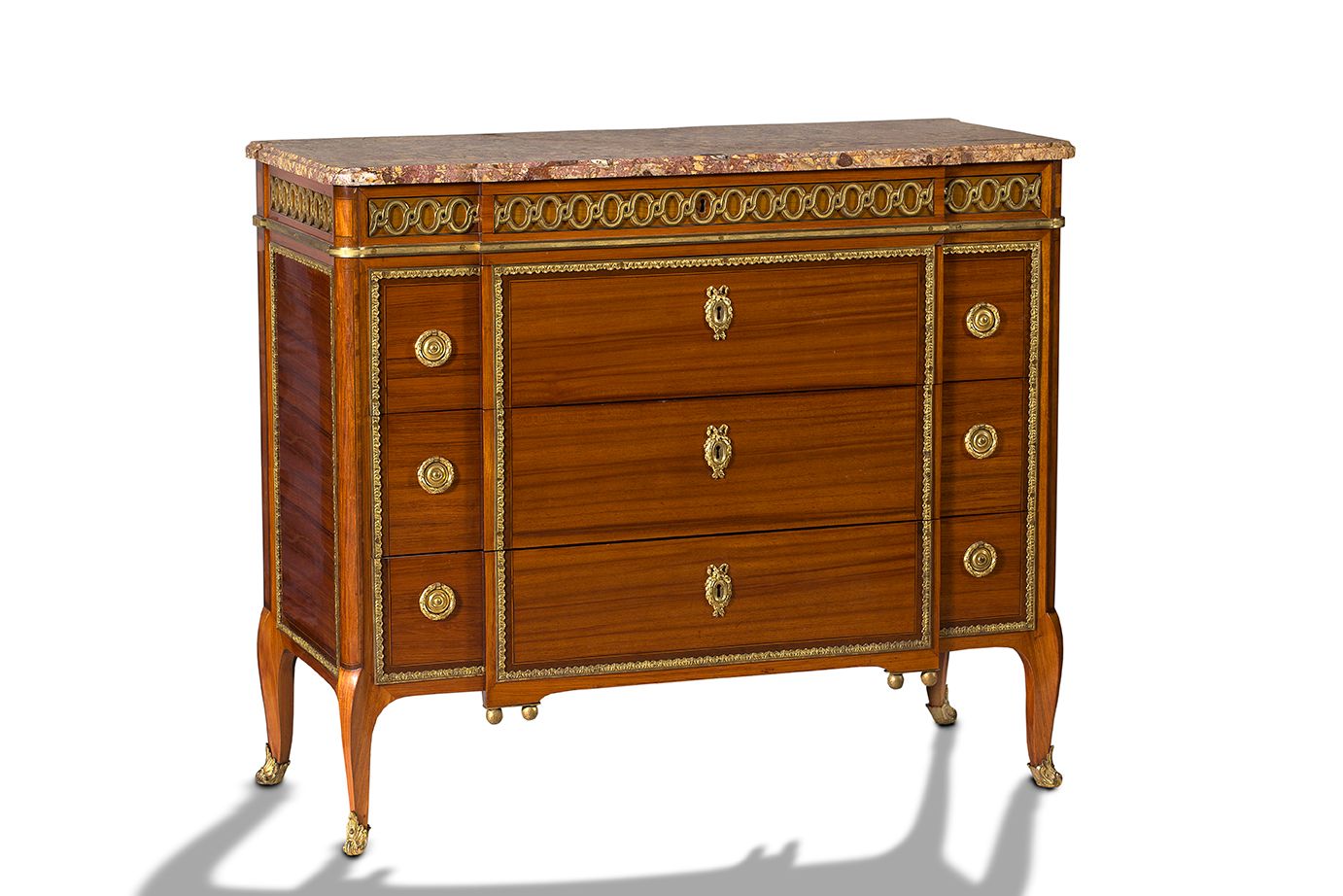 MARTIN CARLIN (CA. 1730-1785) 
Important chest of drawers veneered with ribboned&hellip;