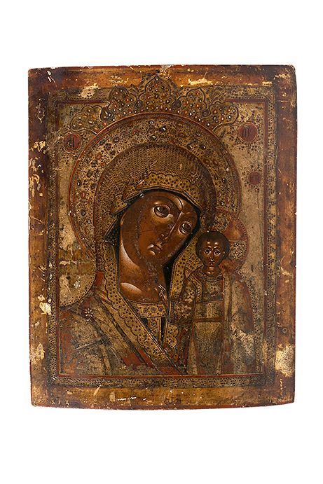 Null 
+ [ICON]



代表喀山的天主之母



木板上的淡彩画



俄罗斯，19世纪末



H.44; W. 35 cm



(小事故)

&hellip;