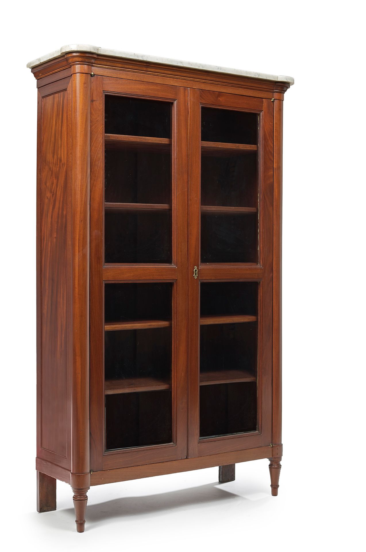 Null Mahogany and mahogany veneer LIBRARY, opening with two glass doors in front&hellip;