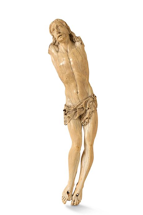 Null 
+ GROSSER LEBENDIGER CHRISTUS aus geschnitztem Elfenbein. Zum Himmel erhob&hellip;