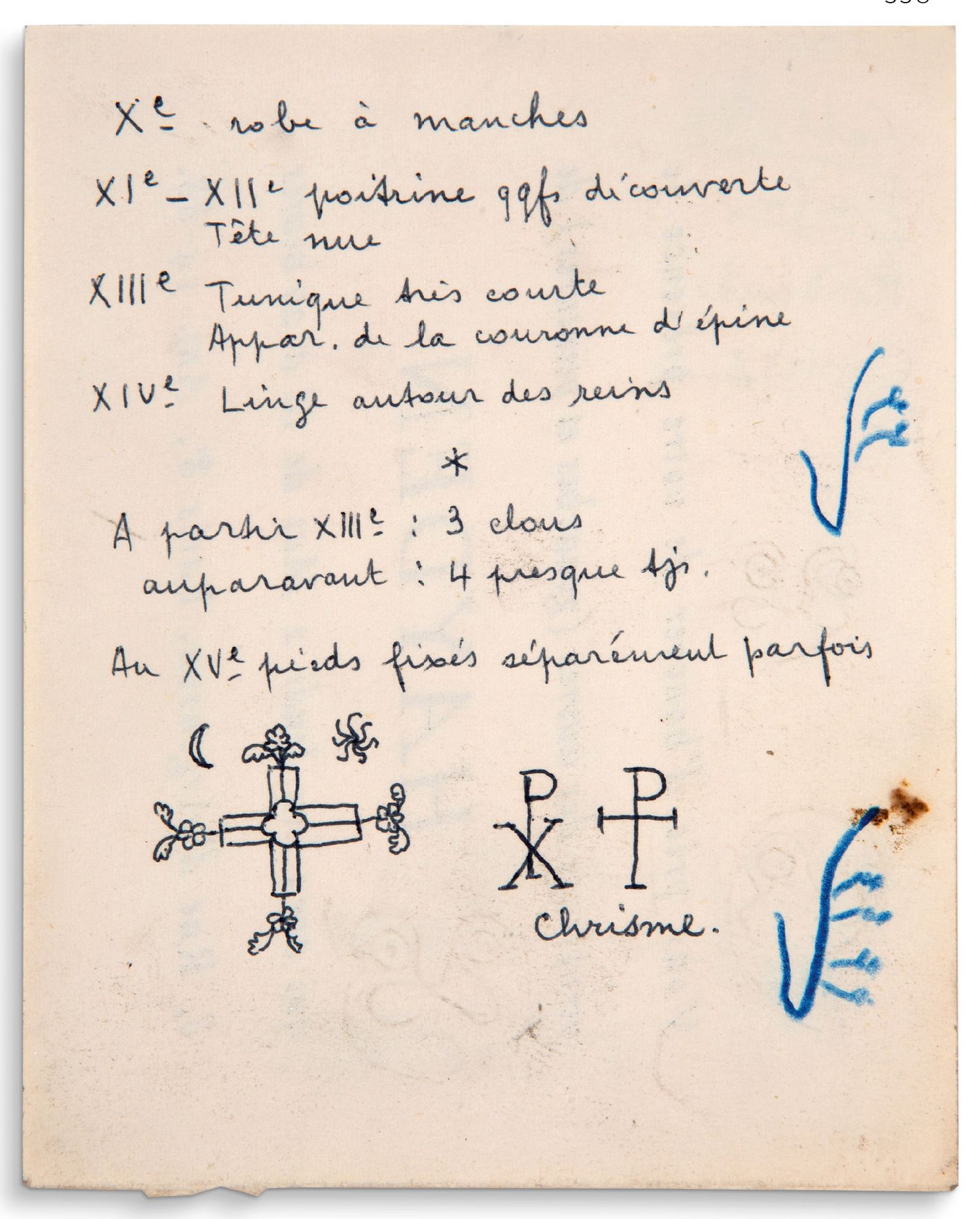 BRETON André (1896-1966) 安德烈-布勒东在纸板上用生物笔画的草图和注释，1页 15 x 11.9 cm.
这些草图和注释涉及到10至15&hellip;