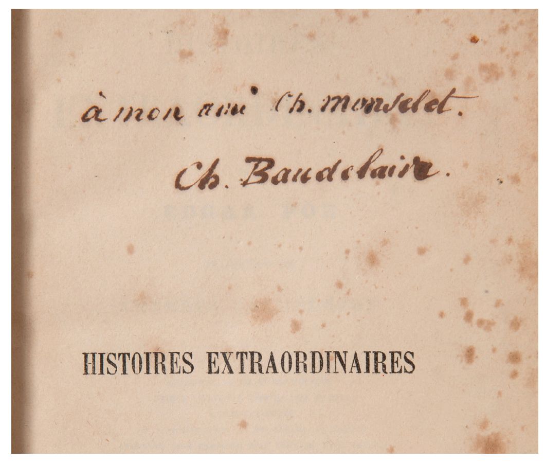 [BAUDELAIRE CHARLES] (1821-1867) POE Edgar, Histoires extraordinaires.巴黎，米歇尔-列维，&hellip;