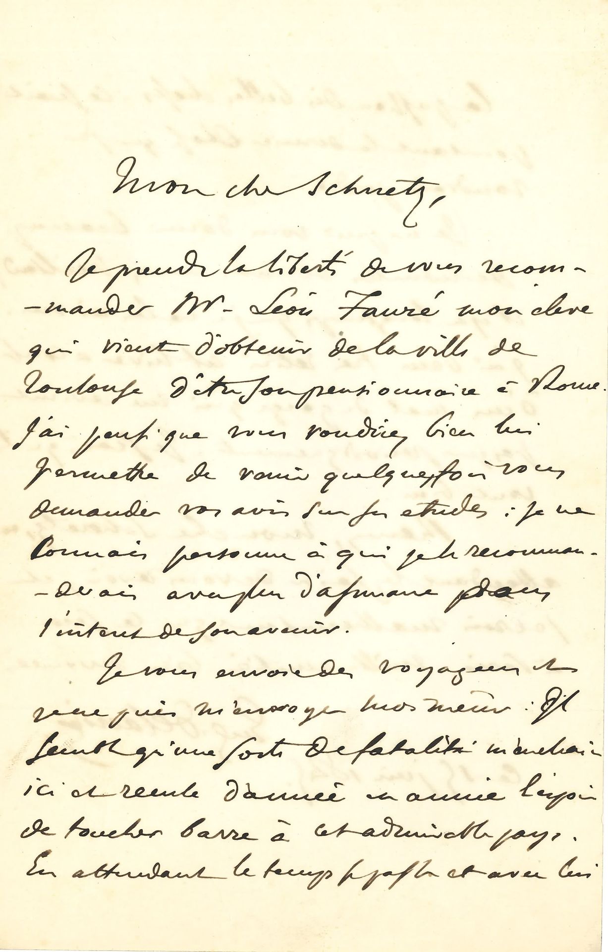 DELACROIX Eugène (1798-1863). L.A.S. «Eug. Delacroix», 15 juin 1845, à Jean-Vict&hellip;