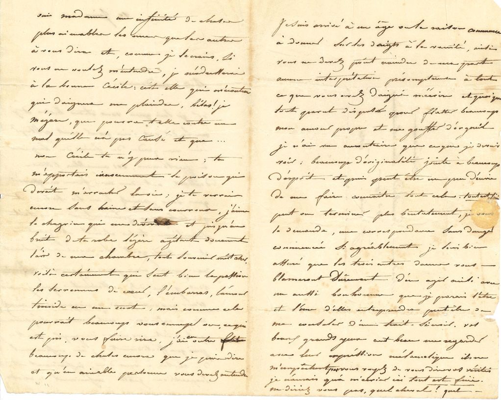 GÉRICAULT Théodore (1791-1824). L.A., 10 juin [1822], à Mme TROUILLARD, rue Chan&hellip;