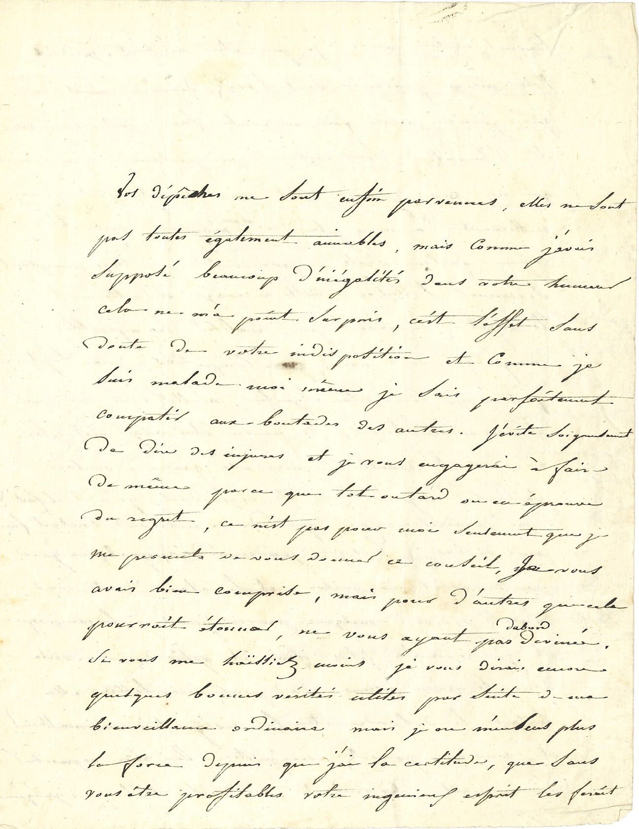 GÉRICAULT Théodore (1791-1824). L.A., [août ? 1822, à Mme TROUILLARD]; 3 pages i&hellip;