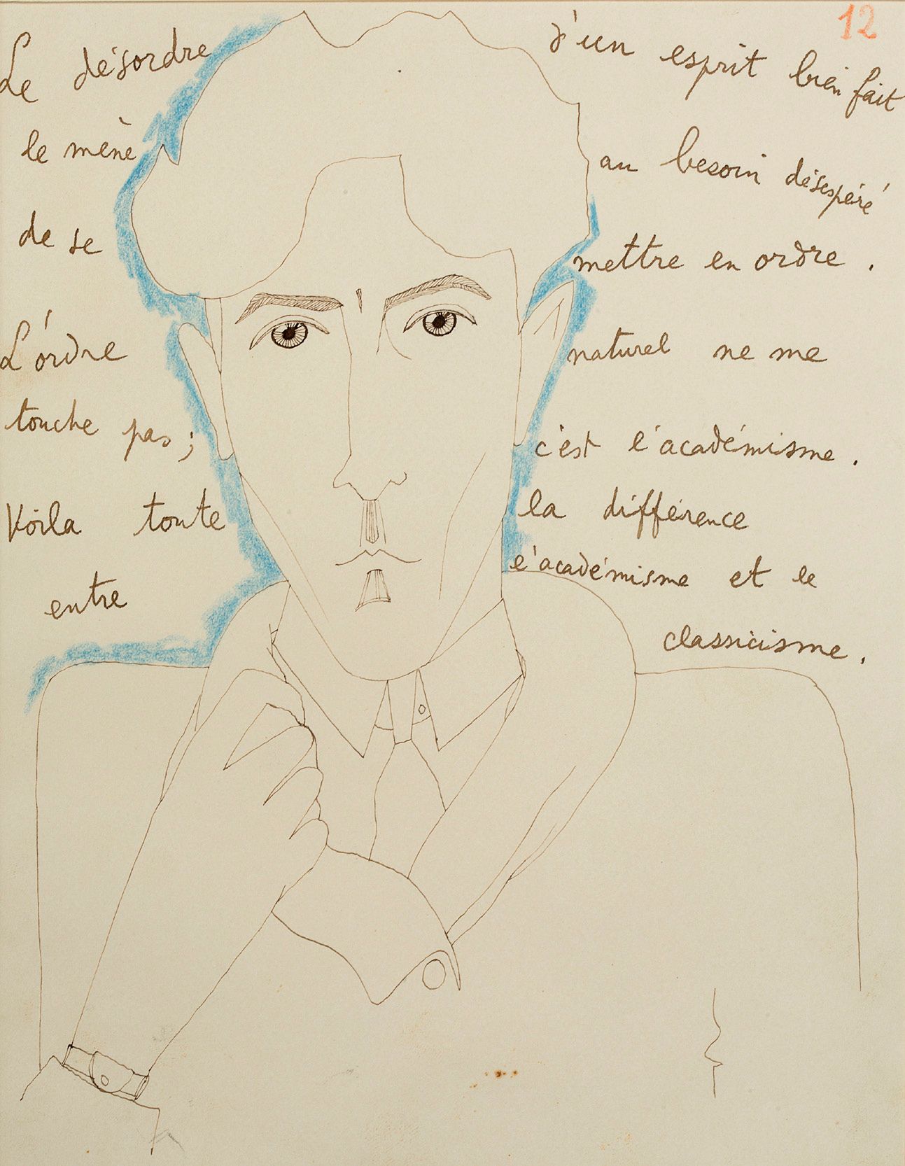 COCTEAU JEAN (1889-1963). Le Mystère de Jean l'Oiseleur. Autoportrait N° 12. [19&hellip;