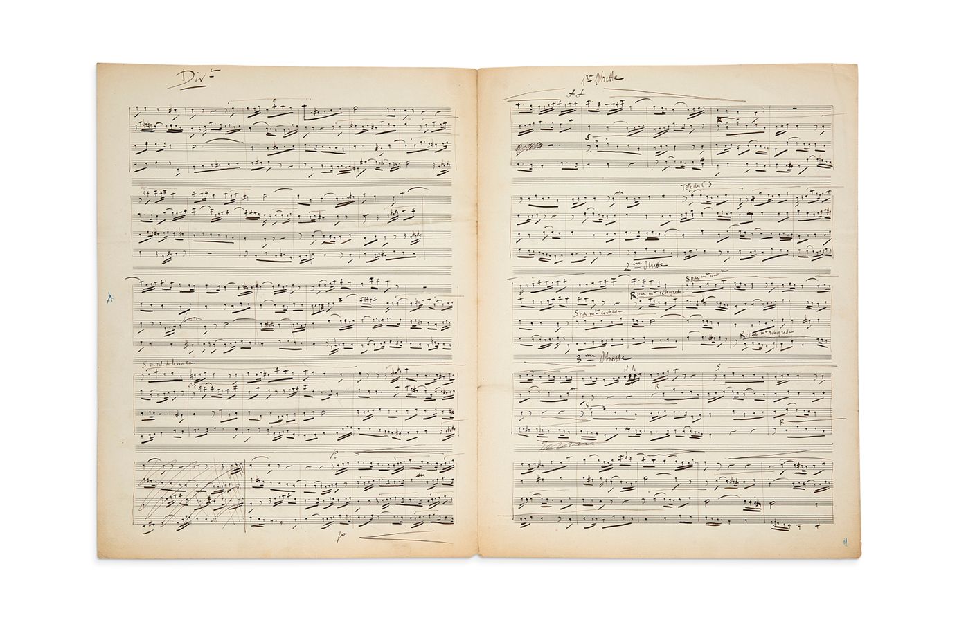 RAVEL Maurice (1875 1937) MANUSCRIT MUSICAL autographe, [Fugue] ; 3 pages et dem&hellip;