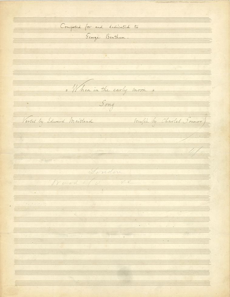 GOUNOD Charles (1818-1893) MANUSCRITO MUSICAL autógrafo "Charles Gounod", "When &hellip;