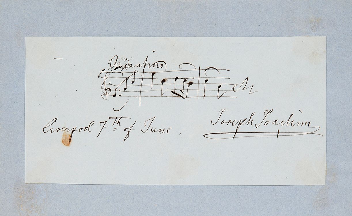 JOACHIM Joseph (1831-1907) Musical P.A.S. "Joseph Joachim", Liverpool 7 giugno; &hellip;