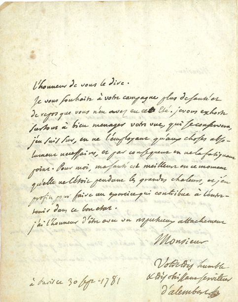 ALEMBERT Jean Le Rond d' (1717-1783) philosophe et mathématicien Uno dei diretto&hellip;