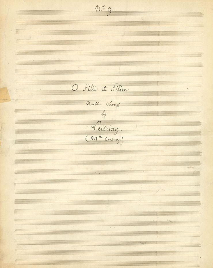 GOUNOD Charles (1818-1893) autograph musical manuscript, O filii et filiae, doub&hellip;