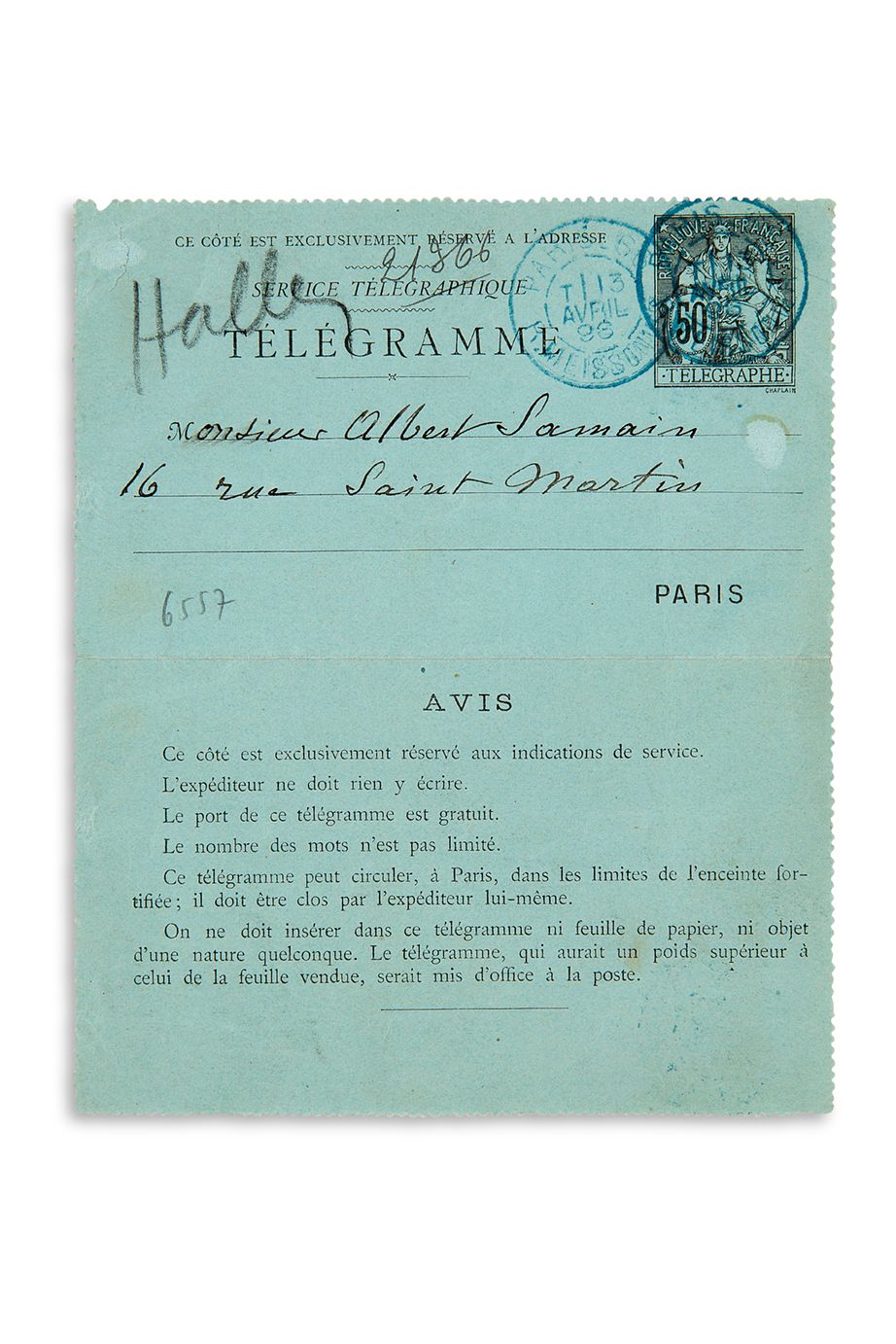 FAURE Gabriel (1845-1924) L.A.S. « Gabriel Fauré », 154 bd Malesherbes [Paris 13&hellip;