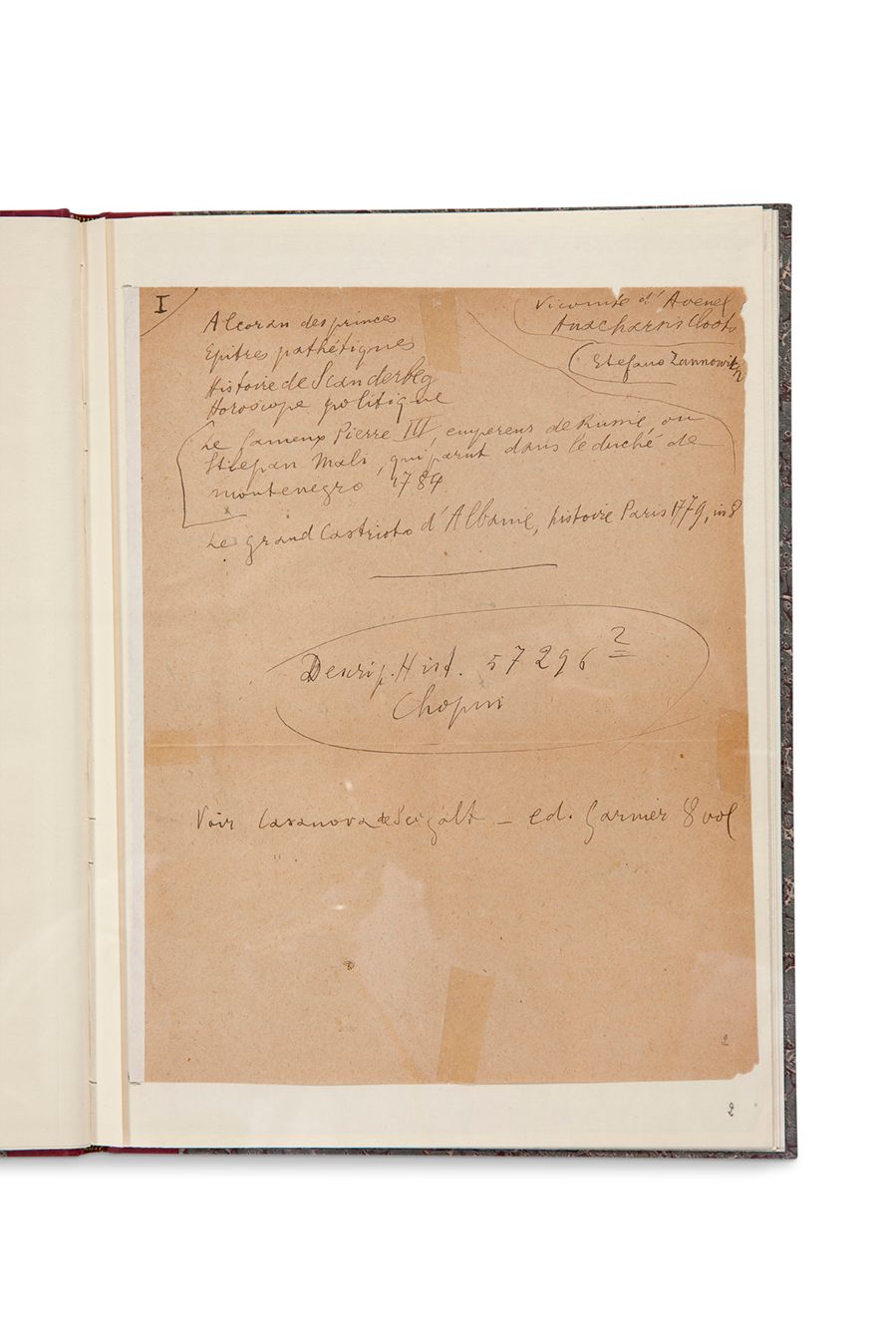 APOLLINAIRE Guillaume (1880-1918) 阿尔巴尼亚的两位假王子
斯蒂芬诺-赞诺维奇的亲笔笔记。S.L.N.D.，7页，4页，安装在标&hellip;