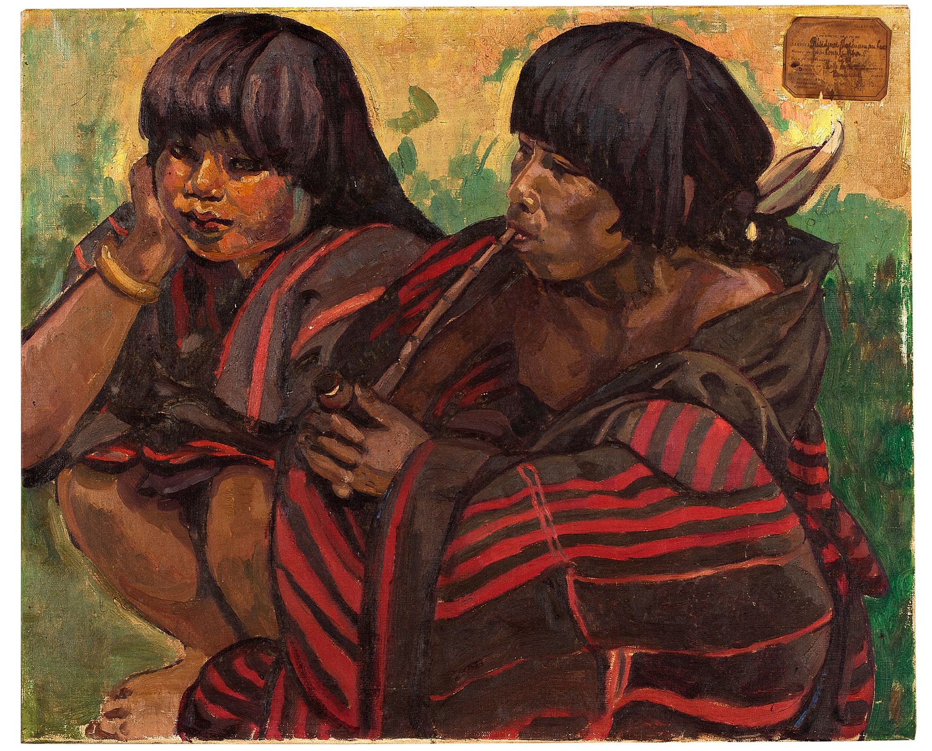 Alix AYMÉ (1894-1989) 
Couple Kha, 1930

Oil on canvas 

54.4 x 66 cm - 21 3/8 x&hellip;