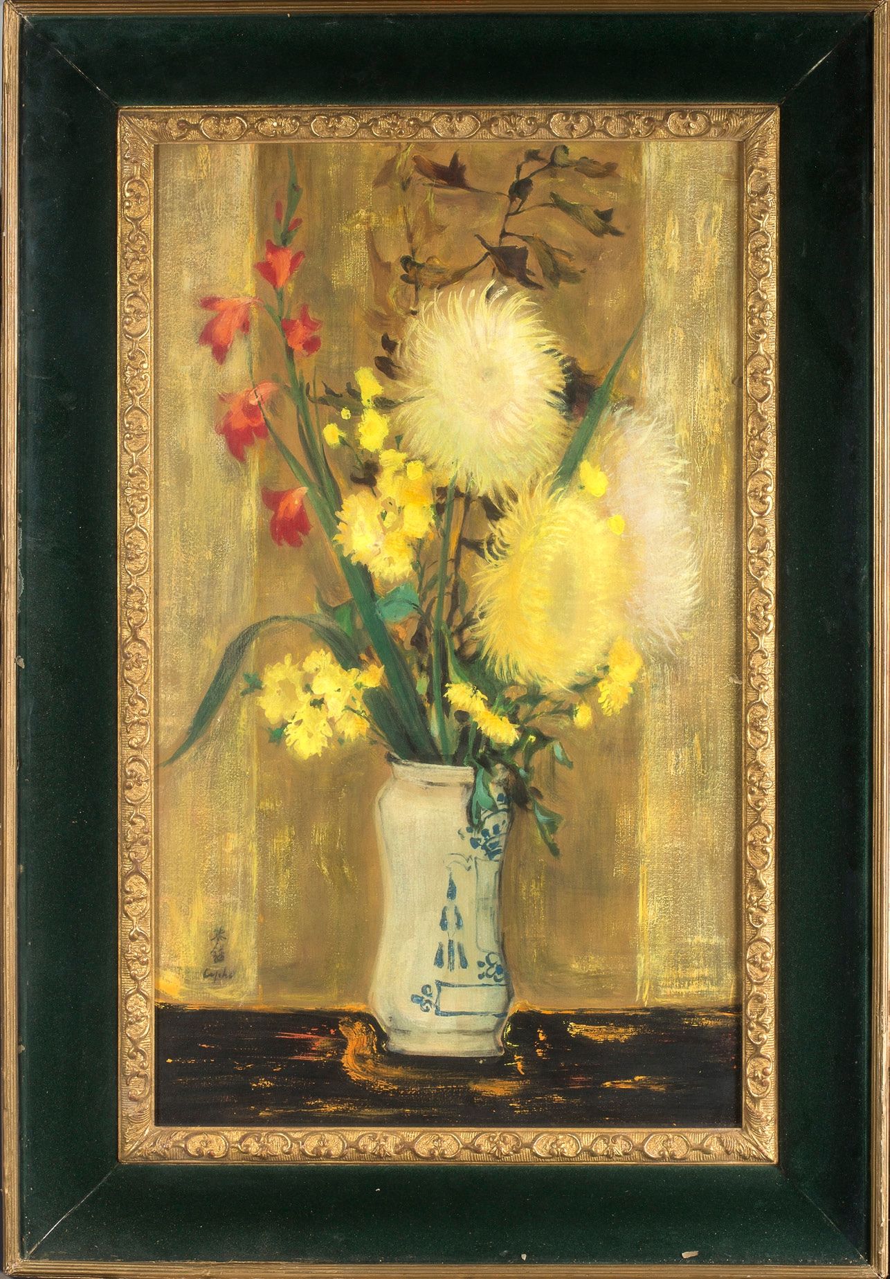 Le Pho (1907-2001) 
《药罐里的菊花》（The Hairy Chryshemums）。

丝绸上的油、墨和水粉，左下方有签名，背面有标题

6&hellip;