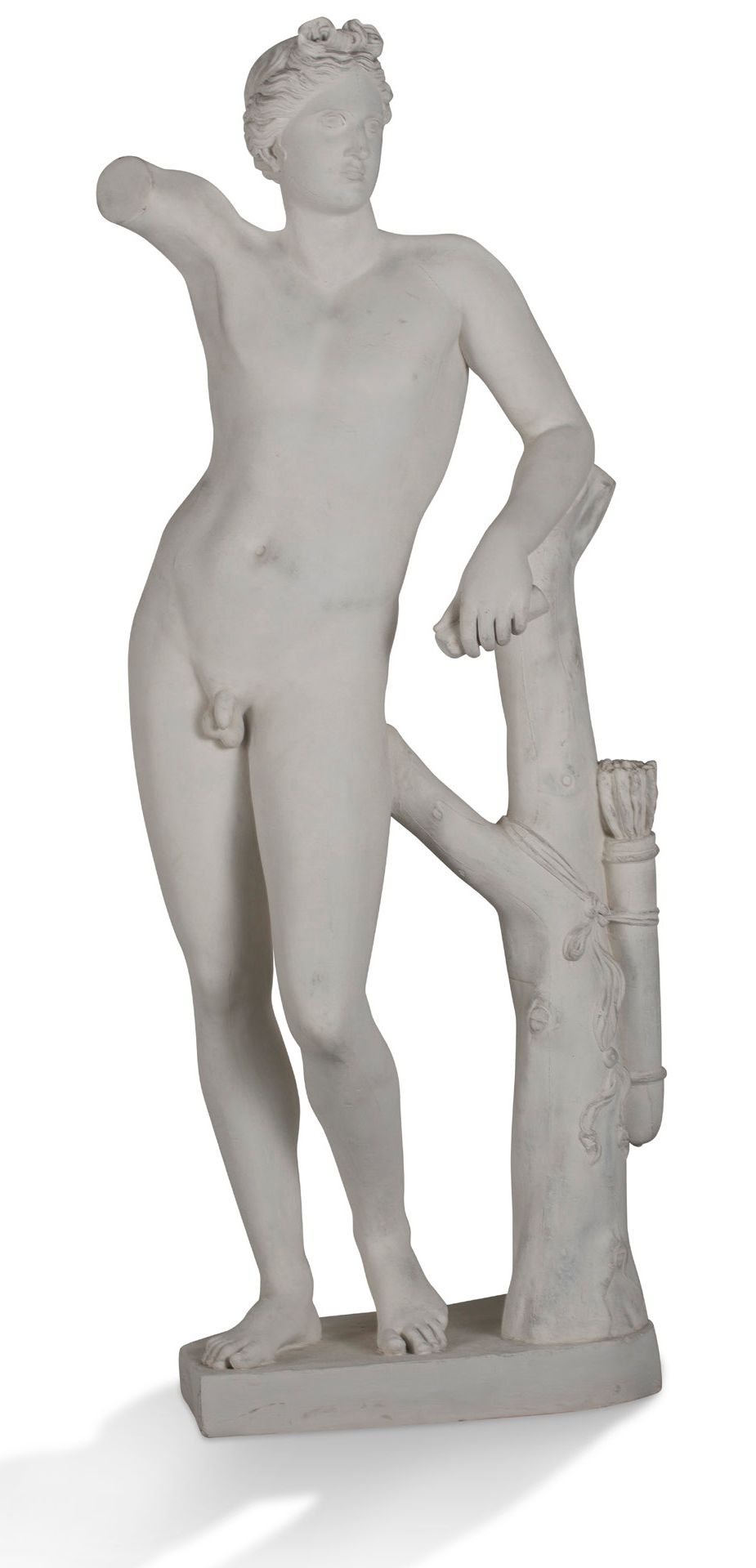 Null [PLASTER]
Apollino，根据佛罗伦萨乌菲兹博物馆的古罗马组画（1914年第229号）意大利，可能是19世纪末。
高度：150厘米 - 宽&hellip;