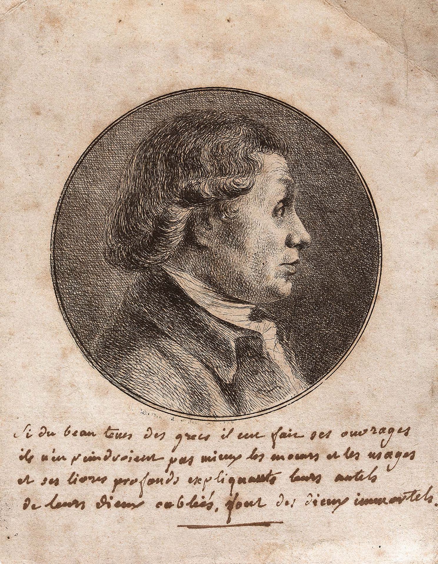 DOMINIQUE VIVANT DENON CHALON-SUR-SAÔNE, 1747 - 1825, PARIS 
Portrait d' homme

&hellip;