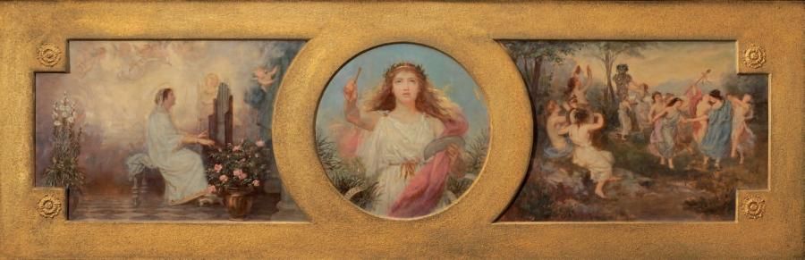 Jean SCOHY (1824-1897) Musique sacrée Trois huiles sur panneau dans un seul enca&hellip;