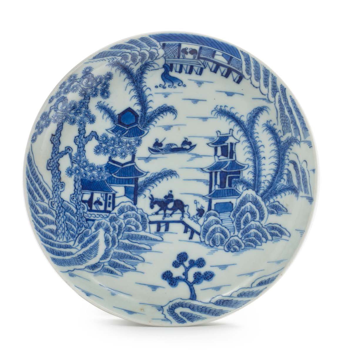 Chine pour le Vietnam XIXe siècle 
Cuenco circular de porcelana blanca y azul co&hellip;