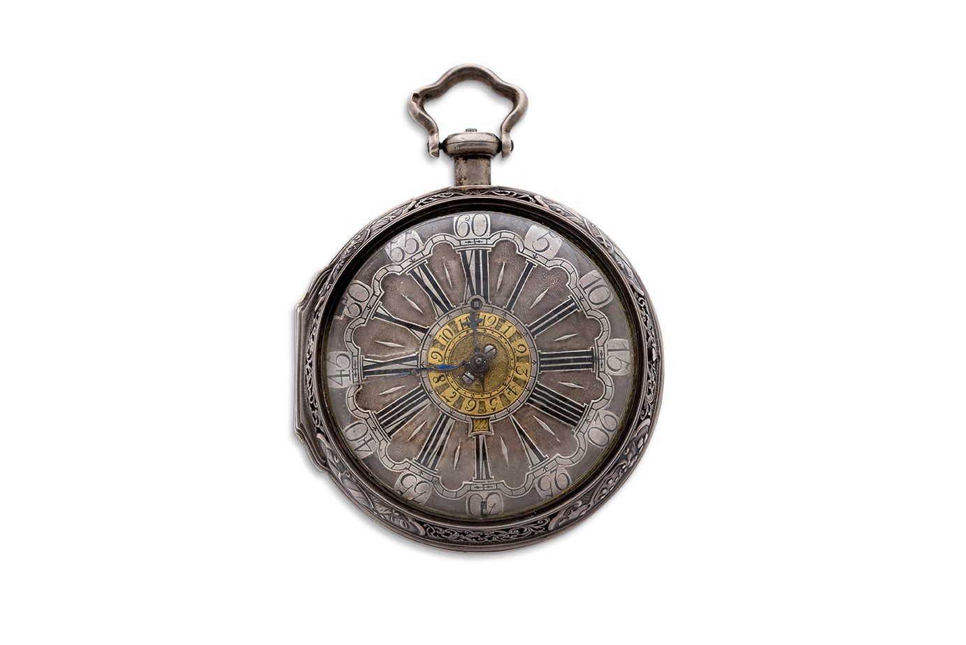 ANTONI BRAUN, Wienn (Vienne) 
Silver dial carriage watch with embossed decoratio&hellip;