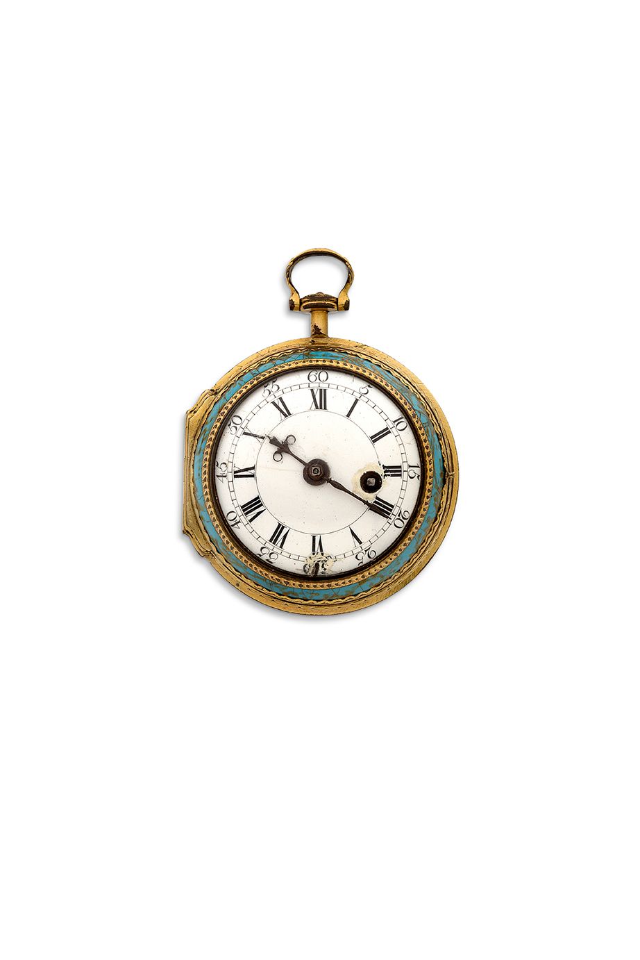 Rich. JOHNSON, London 
Polissonne"-Uhr aus vergoldetem und emailliertem Metall m&hellip;