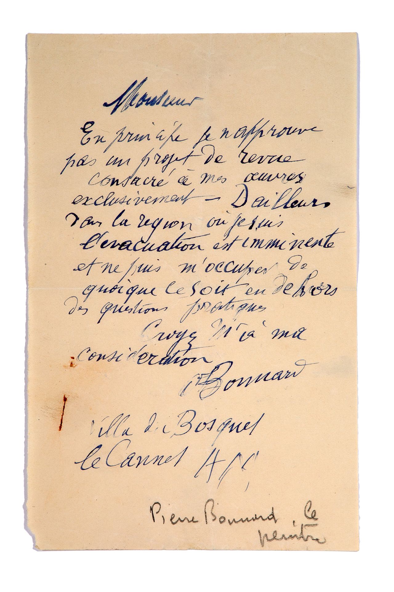 Null ENSEMBLE de 2 pièces

Pierre BONNARD (1 pièce) et Louis HAYET à Camille PIS&hellip;