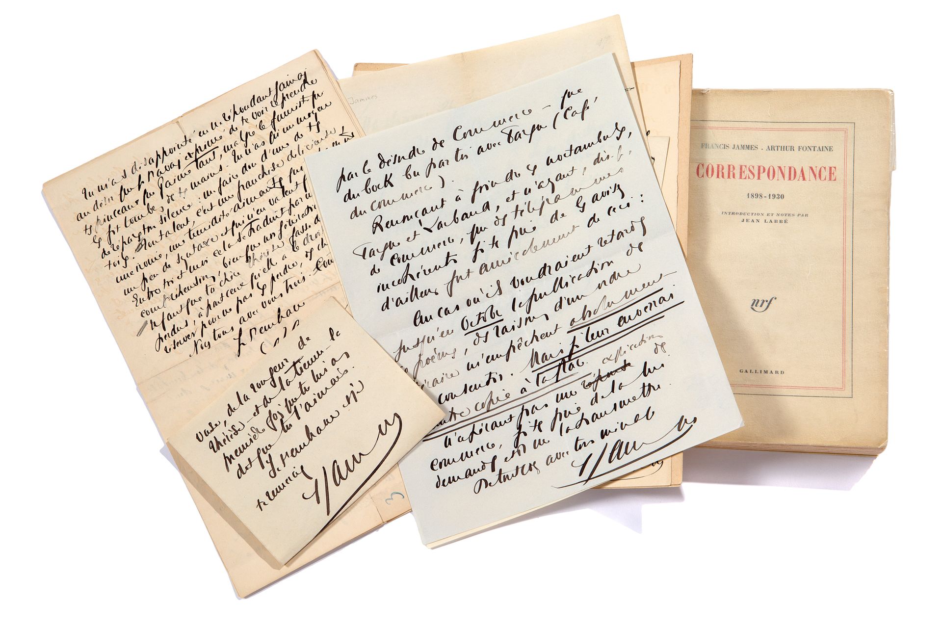 Null Francis JAMMES致Philippe FONTAINE (25件)

附上1904年12月14日在奥尔特斯向欧仁-卡里耶尔致敬的手稿，[打算&hellip;