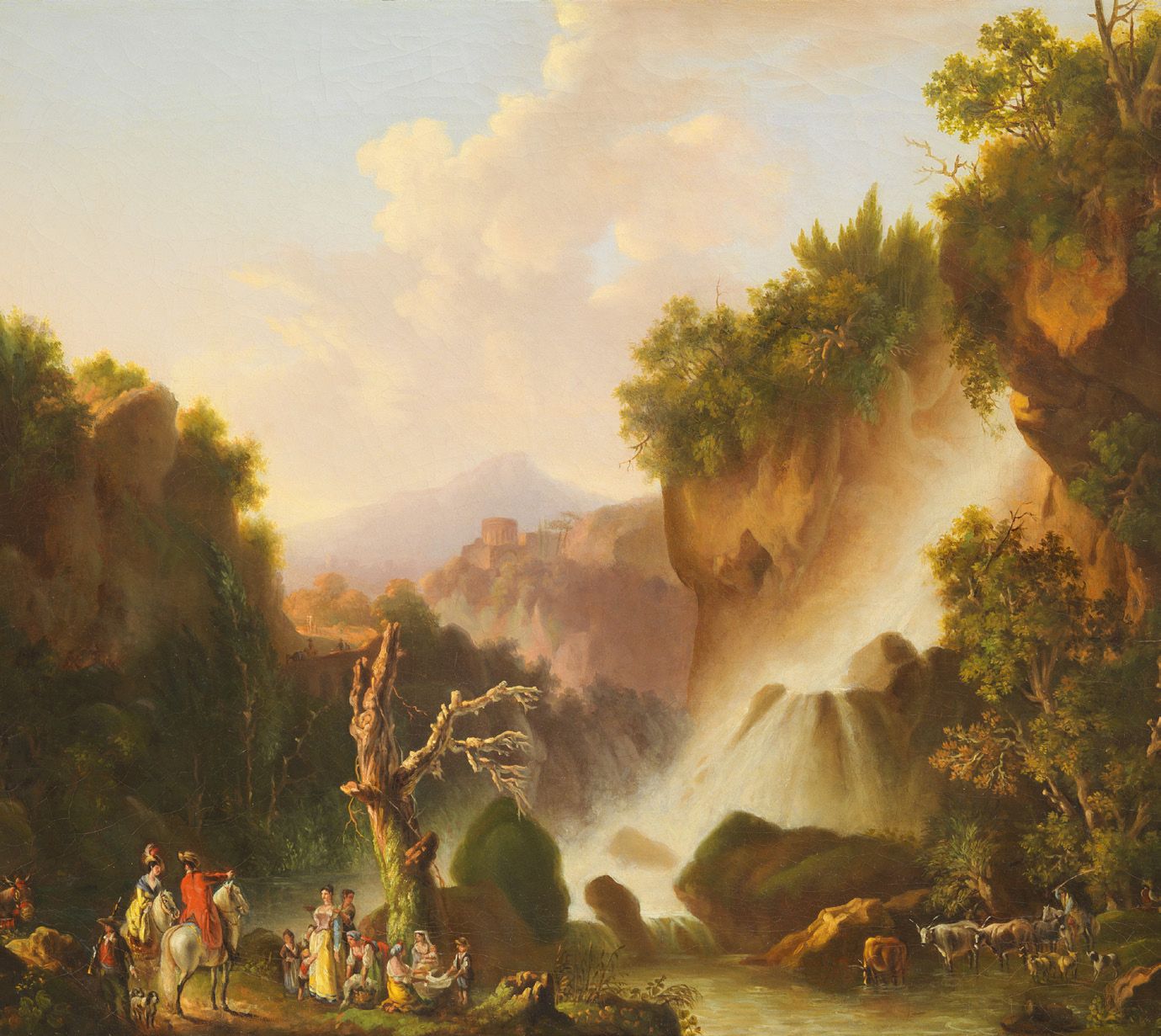JEAN-BAPTISTE ANTOINE TIERCE ROUEN, 1737 - 1794, FLORENCE 
Cascade de Tivoli

Hu&hellip;
