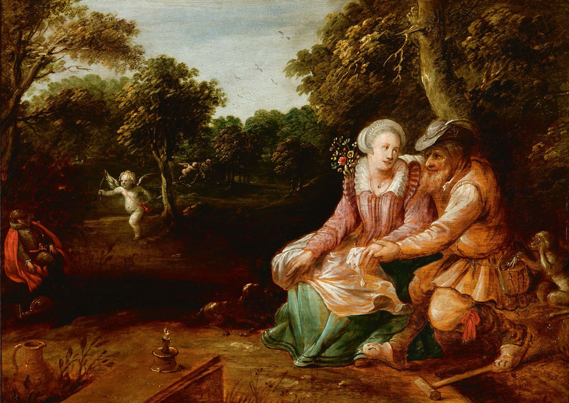DAVID VINCKBOONS I MECHELEN, 1576 - 1631, AMSTERDAM 
Couple dans un paysage avec&hellip;