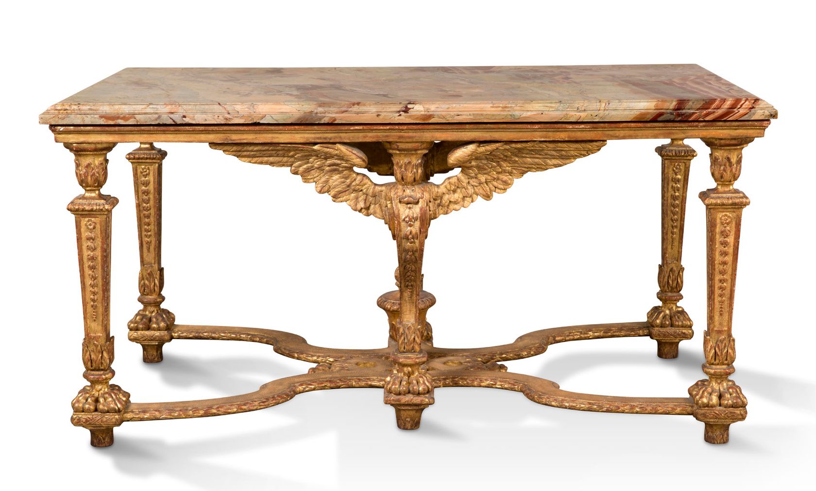 Null TABLE DE MILIEU

d'apparat en bois sculpté et doré,

elle repose sur quatre&hellip;