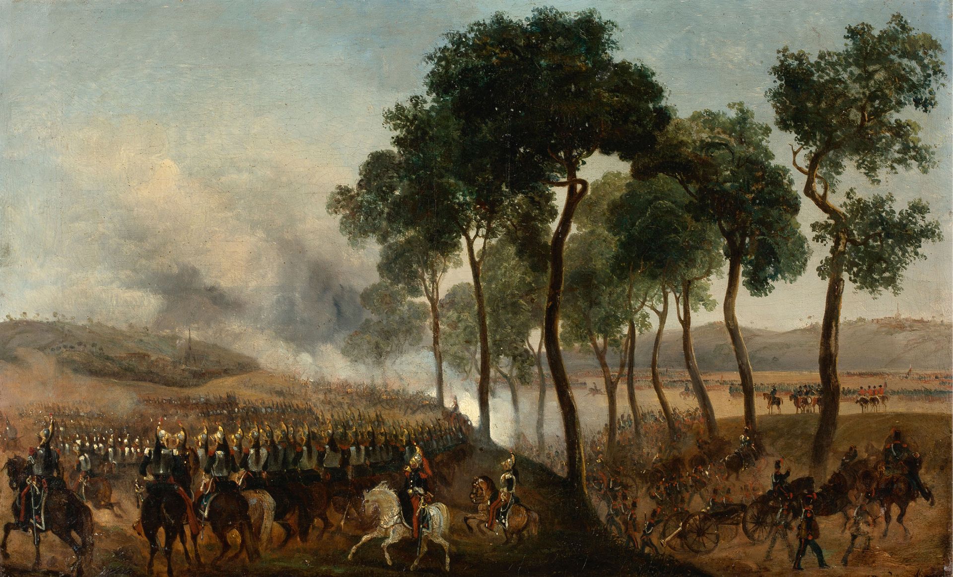 PIERRE HENRY PROSPER BACCUET PARIS, 1797 - 1854 Camp de Compiègne lors de la pré&hellip;